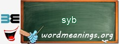 WordMeaning blackboard for syb